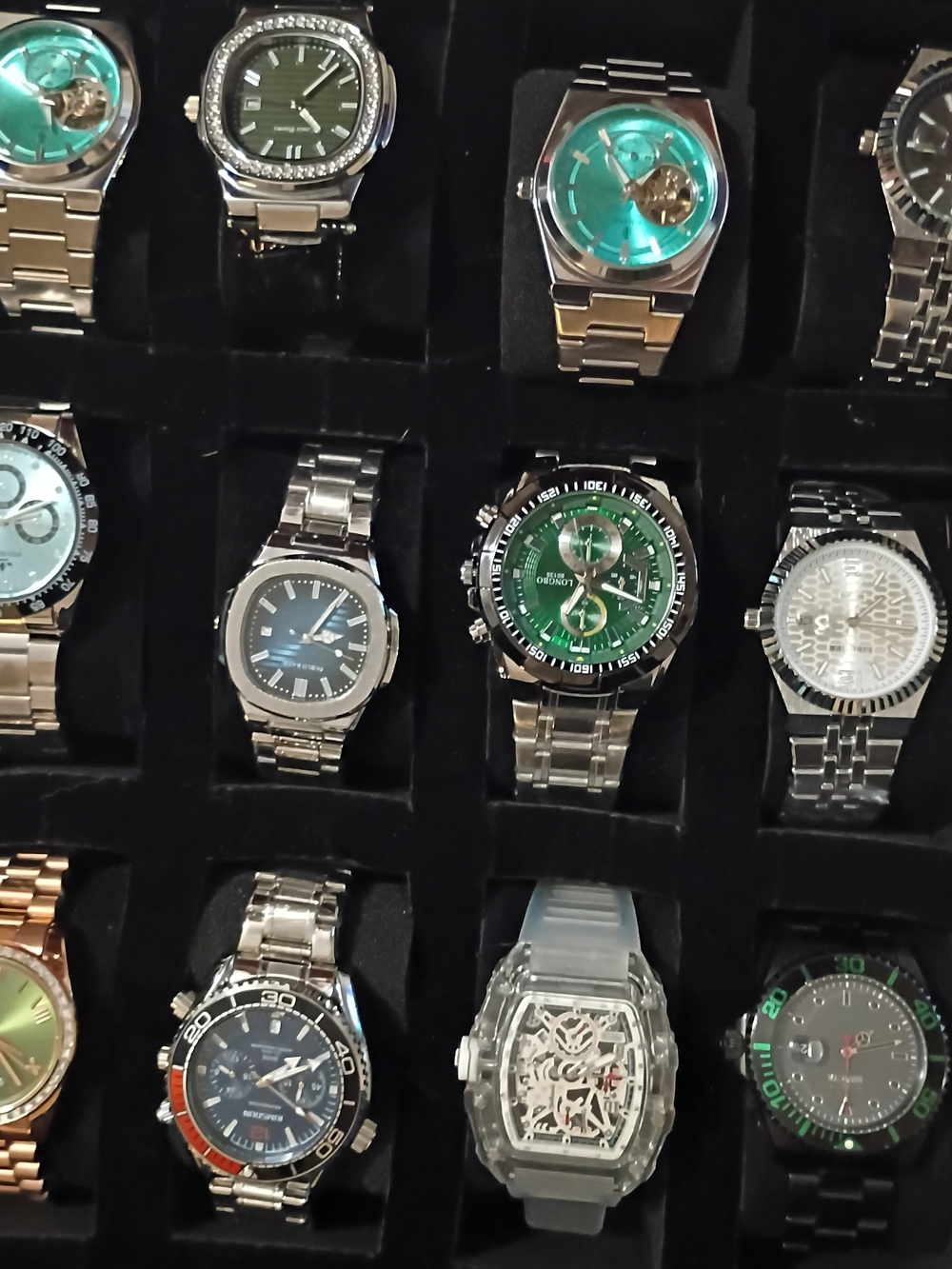 Men's watch collection 70 new watches several automatic watches